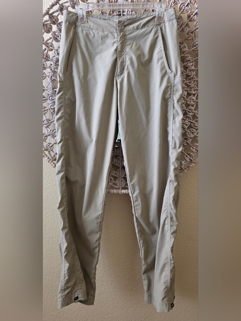 Y2K Royal Robbins Travel Hiking Pants Women's 6 Khaki Nylon Stretch